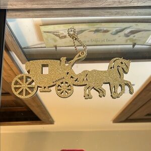 Coach Gold Glitter Carriage and Horse Ornament